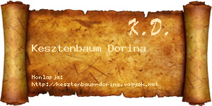 Kesztenbaum Dorina névjegykártya