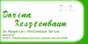 dorina kesztenbaum business card